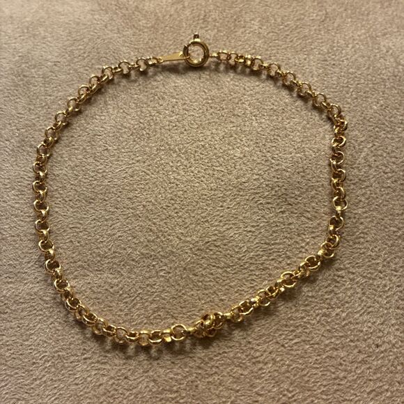 None Jewelry - Gold-tone Chain Anklet Charm Leg Bracelet Jewelry Gift for Her Girl
